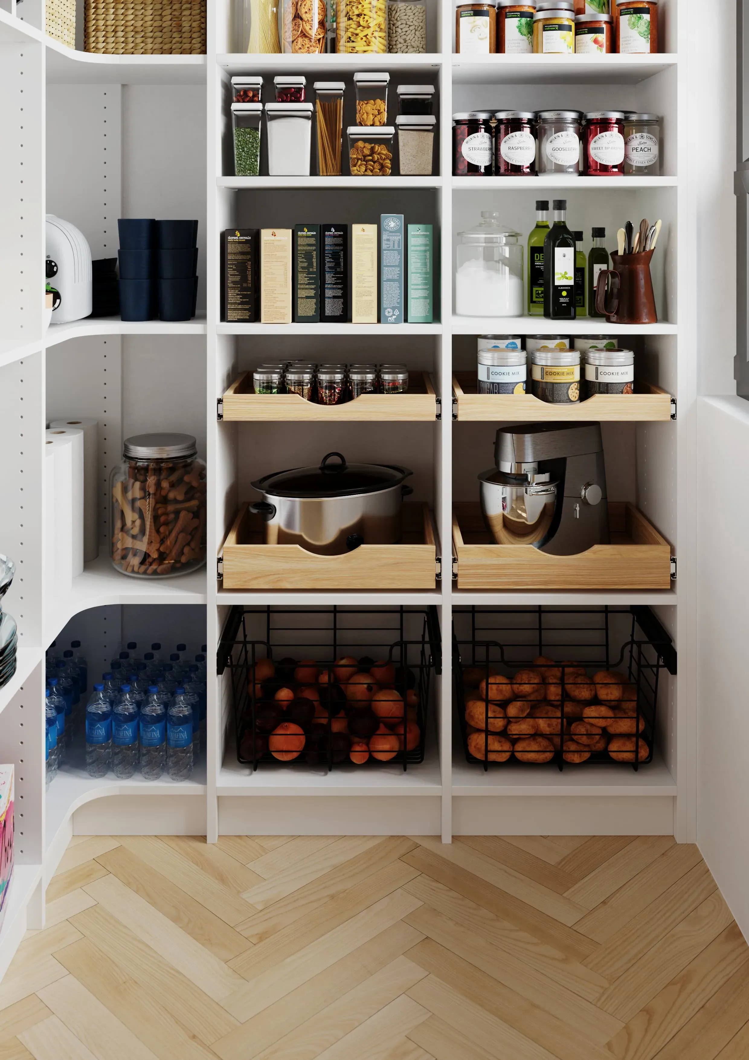 Pantry with Pull-Out Drawers