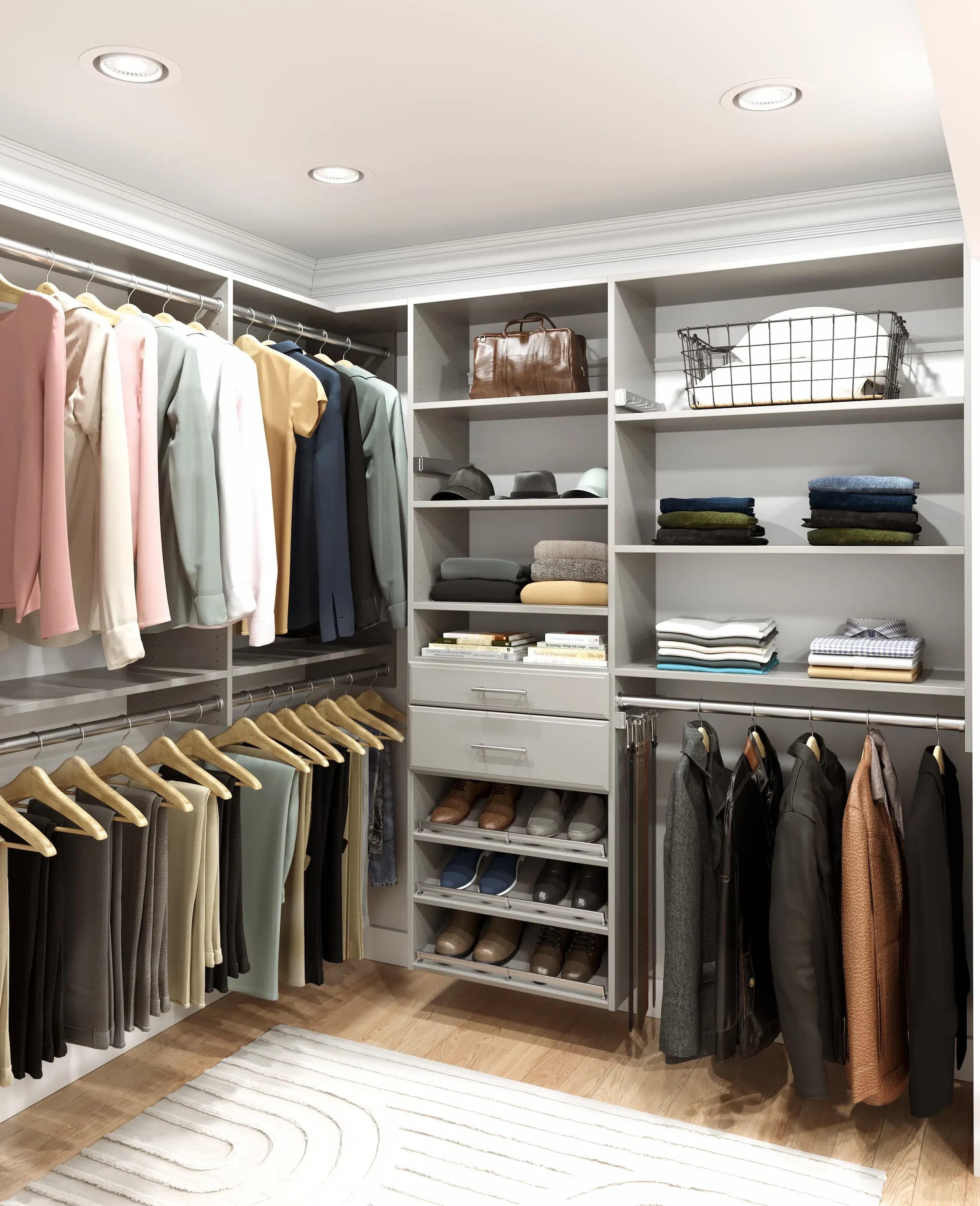 Walk-In with Pull-Out Storage