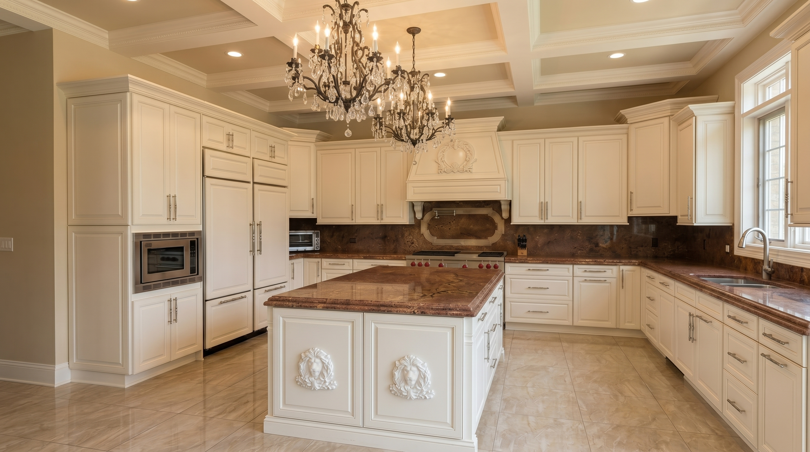 Cream Estate with Chandeliers