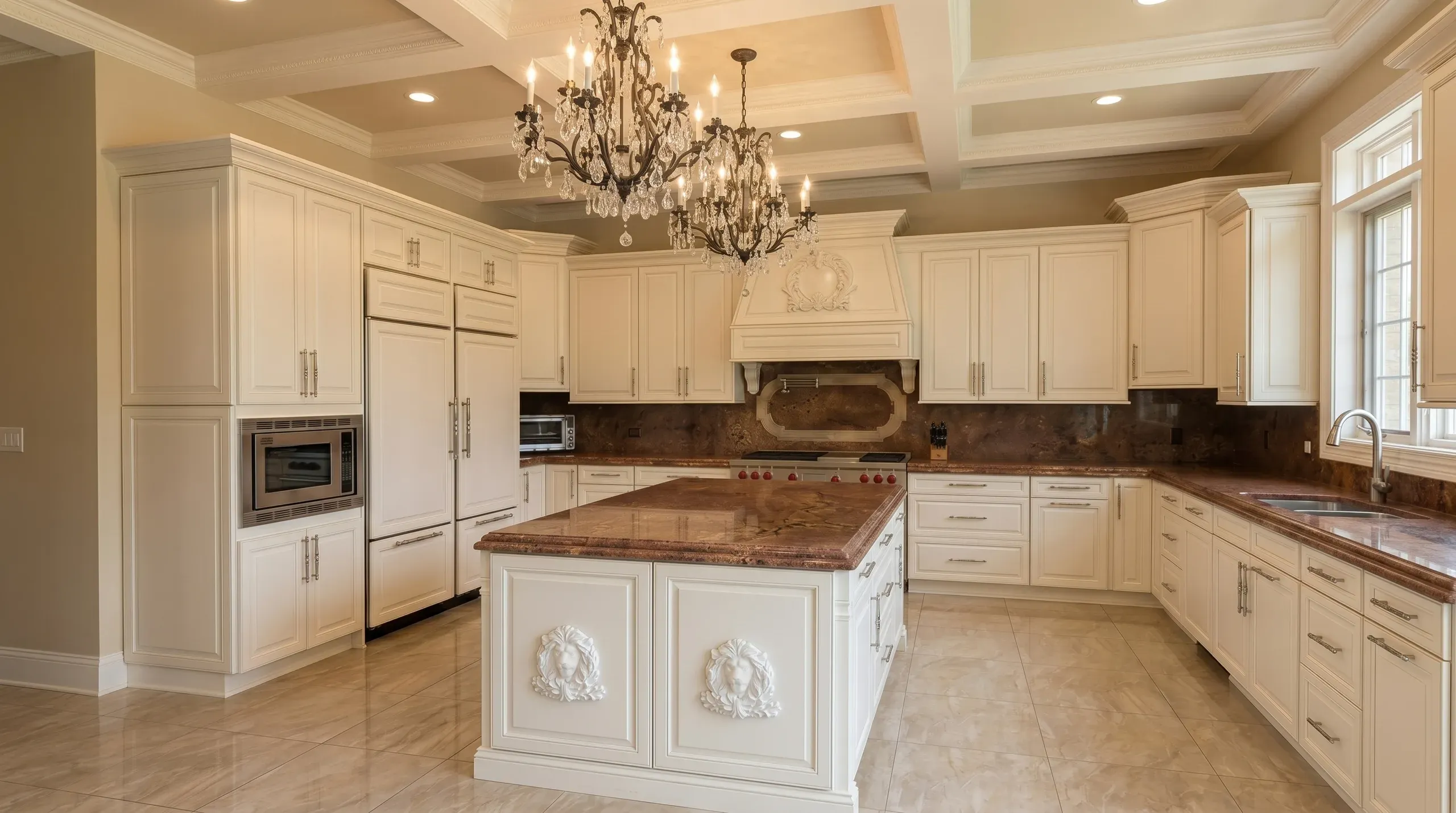 Cream Estate with Chandeliers